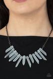 Ice Age Intensity Black Necklace-Jewelry-Paparazzi Accessories-Ericka C Wise, $5 Jewelry Paparazzi accessories jewelry ericka champion wise elite consultant life of the party fashion fix lead and nickel free florida palm bay melbourne