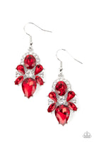 Stunning Starlet Red Earrings-Jewelry-Paparazzi Accessories-Ericka C Wise, $5 Jewelry Paparazzi accessories jewelry ericka champion wise elite consultant life of the party fashion fix lead and nickel free florida palm bay melbourne