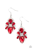 Stunning Starlet Red Earrings-Jewelry-Paparazzi Accessories-Ericka C Wise, $5 Jewelry Paparazzi accessories jewelry ericka champion wise elite consultant life of the party fashion fix lead and nickel free florida palm bay melbourne