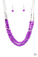 Staycation Status Purple Necklace- Paparazzi Accessories-simple-Ericka C Wise, $5 Jewelry -Ericka C Wise, $5 Jewelry Paparazzi accessories jewelry ericka champion wise elite consultant life of the party fashion fix lead and nickel free florida palm bay melbourne