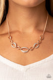 The Only Game in Town Rose Gold Necklace-Jewelry-Paparazzi Accessories-Ericka C Wise, $5 Jewelry Paparazzi accessories jewelry ericka champion wise elite consultant life of the party fashion fix lead and nickel free florida palm bay melbourne
