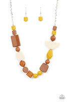 Tranquil Trendsetter Yellow Necklace-Jewelry-Paparazzi Accessories-Ericka C Wise, $5 Jewelry Paparazzi accessories jewelry ericka champion wise elite consultant life of the party fashion fix lead and nickel free florida palm bay melbourne