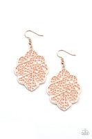 Meadow Mosaic Rose Gold Earrings-Jewelry-Paparazzi Accessories-Ericka C Wise, $5 Jewelry Paparazzi accessories jewelry ericka champion wise elite consultant life of the party fashion fix lead and nickel free florida palm bay melbourne