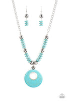 Oasis Goddess Blue Necklace-Jewelry-Paparazzi Accessories-Ericka C Wise, $5 Jewelry Paparazzi accessories jewelry ericka champion wise elite consultant life of the party fashion fix lead and nickel free florida palm bay melbourne