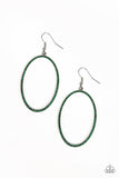 Dazzle on Demand Green Earrings-Jewelry-Paparazzi Accessories-Ericka C Wise, $5 Jewelry Paparazzi accessories jewelry ericka champion wise elite consultant life of the party fashion fix lead and nickel free florida palm bay melbourne
