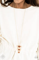 Serene Sheen Gold Necklace-Jewelry-Paparazzi Accessories-Ericka C Wise, $5 Jewelry Paparazzi accessories jewelry ericka champion wise elite consultant life of the party fashion fix lead and nickel free florida palm bay melbourne
