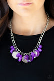 Treasure Shore Purple Necklace-Jewelry-Ericka C Wise, $5 Jewelry-Ericka C Wise, $5 Jewelry Paparazzi accessories jewelry ericka champion wise elite consultant life of the party fashion fix lead and nickel free florida palm bay melbourne