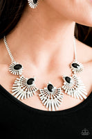 Miss YOU-niverse Black Necklace-Jewelry-Paparazzi Accessories-Ericka C Wise, $5 Jewelry Paparazzi accessories jewelry ericka champion wise elite consultant life of the party fashion fix lead and nickel free florida palm bay melbourne