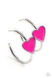 Kiss Up Pink Earrings-Jewelry-Paparazzi Accessories-Ericka C Wise, $5 Jewelry Paparazzi accessories jewelry ericka champion wise elite consultant life of the party fashion fix lead and nickel free florida palm bay melbourne