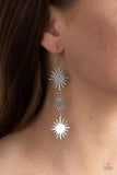 Solar Soul Silver Earrings-Jewelry-Paparazzi Accessories-Ericka C Wise, $5 Jewelry Paparazzi accessories jewelry ericka champion wise elite consultant life of the party fashion fix lead and nickel free florida palm bay melbourne