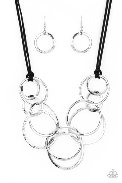 Spiraling Out of Couture Silver Necklace-Jewelry-Paparazzi Accessories-Ericka C Wise, $5 Jewelry Paparazzi accessories jewelry ericka champion wise elite consultant life of the party fashion fix lead and nickel free florida palm bay melbourne