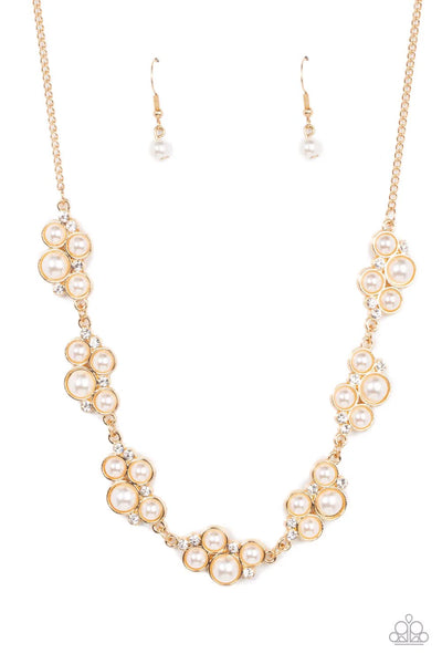Grace to the Top Gold Necklace-Jewelry-Paparazzi Accessories-Ericka C Wise, $5 Jewelry Paparazzi accessories jewelry ericka champion wise elite consultant life of the party fashion fix lead and nickel free florida palm bay melbourne