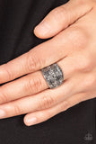 Stellar Stratosphere Silver Ring-Jewelry-Paparazzi Accessories-Ericka C Wise, $5 Jewelry Paparazzi accessories jewelry ericka champion wise elite consultant life of the party fashion fix lead and nickel free florida palm bay melbourne