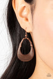 Terra Timber Copper Earrings-Jewelry-Paparazzi Accessories-Ericka C Wise, $5 Jewelry Paparazzi accessories jewelry ericka champion wise elite consultant life of the party fashion fix lead and nickel free florida palm bay melbourne