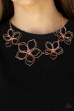 Flower Garden Fashionista Copper Necklace-Jewelry-Paparazzi Accessories-Ericka C Wise, $5 Jewelry Paparazzi accessories jewelry ericka champion wise elite consultant life of the party fashion fix lead and nickel free florida palm bay melbourne