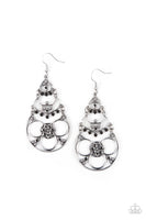 Garden Melody Black Earrings-Jewelry-Paparazzi Accessories-Ericka C Wise, $5 Jewelry Paparazzi accessories jewelry ericka champion wise elite consultant life of the party fashion fix lead and nickel free florida palm bay melbourne