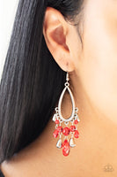 Summer Catch Red Earrings-Jewelry-Paparazzi Accessories-Ericka C Wise, $5 Jewelry Paparazzi accessories jewelry ericka champion wise elite consultant life of the party fashion fix lead and nickel free florida palm bay melbourne