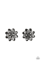 Water Lily Love Silver Earrings-Jewelry-Paparazzi Accessories-Ericka C Wise, $5 Jewelry Paparazzi accessories jewelry ericka champion wise elite consultant life of the party fashion fix lead and nickel free florida palm bay melbourne