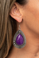 Western Fantasy Purple Earrings-Jewelry-Paparazzi Accessories-Ericka C Wise, $5 Jewelry Paparazzi accessories jewelry ericka champion wise elite consultant life of the party fashion fix lead and nickel free florida palm bay melbourne