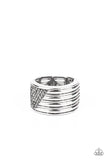 Legendary Lineup Silver Ring-Jewelry-Paparazzi Accessories-Ericka C Wise, $5 Jewelry Paparazzi accessories jewelry ericka champion wise elite consultant life of the party fashion fix lead and nickel free florida palm bay melbourne