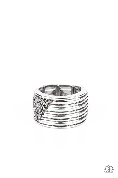 Legendary Lineup Silver Ring-Jewelry-Paparazzi Accessories-Ericka C Wise, $5 Jewelry Paparazzi accessories jewelry ericka champion wise elite consultant life of the party fashion fix lead and nickel free florida palm bay melbourne
