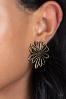 Artisan Arbor Brass Earrings-Jewelry-Paparazzi Accessories-Ericka C Wise, $5 Jewelry Paparazzi accessories jewelry ericka champion wise elite consultant life of the party fashion fix lead and nickel free florida palm bay melbourne