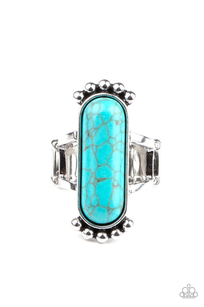 Ranch Relic Blue Ring-Jewelry-Paparazzi Accessories-Ericka C Wise, $5 Jewelry Paparazzi accessories jewelry ericka champion wise elite consultant life of the party fashion fix lead and nickel free florida palm bay melbourne
