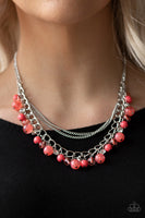 Wait and Sea Orange Necklace-Jewelry-Paparazzi Accessories-Ericka C Wise, $5 Jewelry Paparazzi accessories jewelry ericka champion wise elite consultant life of the party fashion fix lead and nickel free florida palm bay melbourne