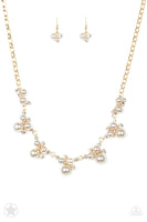 Toast to Perfection Gold Necklace-Jewelry-Paparazzi Accessories-Ericka C Wise, $5 Jewelry Paparazzi accessories jewelry ericka champion wise elite consultant life of the party fashion fix lead and nickel free florida palm bay melbourne