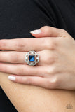 Candid Charisma Blue Ring-Jewelry-Paparazzi Accessories-Ericka C Wise, $5 Jewelry Paparazzi accessories jewelry ericka champion wise elite consultant life of the party fashion fix lead and nickel free florida palm bay melbourne