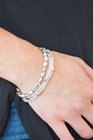 Hello Beautiful Silver Bracelet-Jewelry-Ericka C Wise, $5 Jewelry-Ericka C Wise, $5 Jewelry Paparazzi accessories jewelry ericka champion wise elite consultant life of the party fashion fix lead and nickel free florida palm bay melbourne