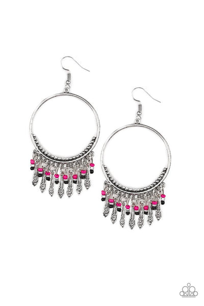 Floral Serenity Pink Earring-Jewelry-Paparazzi Accessories-Ericka C Wise, $5 Jewelry Paparazzi accessories jewelry ericka champion wise elite consultant life of the party fashion fix lead and nickel free florida palm bay melbourne