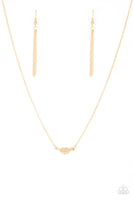 In-Flight Fashion Gold Necklace-Jewelry-Paparazzi Accessories-Ericka C Wise, $5 Jewelry Paparazzi accessories jewelry ericka champion wise elite consultant life of the party fashion fix lead and nickel free florida palm bay melbourne