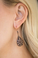 Western Wisteria Copper Earrings-Jewelry-Paparazzi Accessories-Ericka C Wise, $5 Jewelry Paparazzi accessories jewelry ericka champion wise elite consultant life of the party fashion fix lead and nickel free florida palm bay melbourne