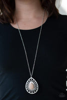Sumer Sunbeam Brown Necklace-Jewelry-Paparazzi Accessories-Ericka C Wise, $5 Jewelry Paparazzi accessories jewelry ericka champion wise elite consultant life of the party fashion fix lead and nickel free florida palm bay melbourne
