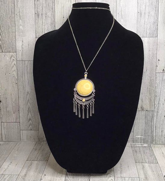 Vintage Yellow Stone Necklace-Jewelry-Paparazzi Accessories-Ericka C Wise, $5 Jewelry Paparazzi accessories jewelry ericka champion wise elite consultant life of the party fashion fix lead and nickel free florida palm bay melbourne