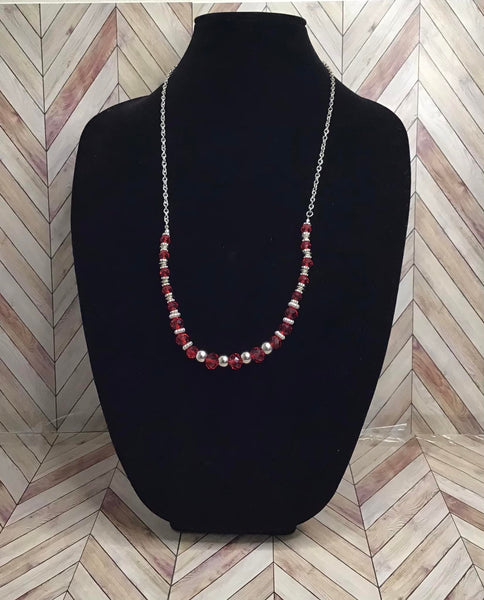 Vintage Red Rhinestone Necklace-Jewelry-Paparazzi Accessories-Ericka C Wise, $5 Jewelry Paparazzi accessories jewelry ericka champion wise elite consultant life of the party fashion fix lead and nickel free florida palm bay melbourne