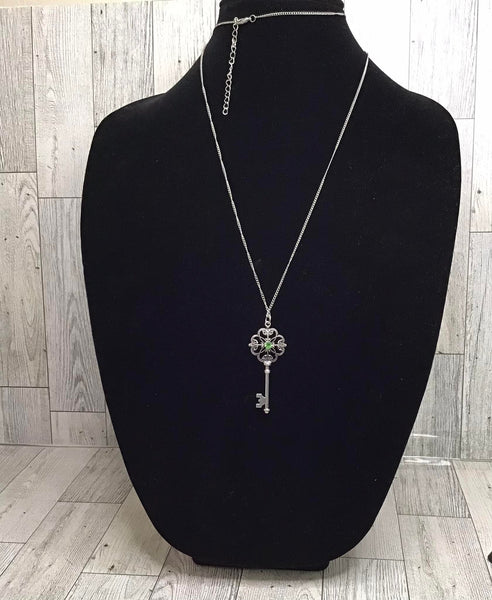 Vintage Green Key Necklace-Jewelry-Paparazzi Accessories-Ericka C Wise, $5 Jewelry Paparazzi accessories jewelry ericka champion wise elite consultant life of the party fashion fix lead and nickel free florida palm bay melbourne