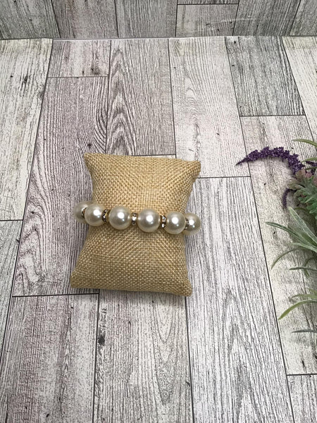 Vintage Gold Pearl Bracelet-Jewelry-Paparazzi Accessories-Ericka C Wise, $5 Jewelry Paparazzi accessories jewelry ericka champion wise elite consultant life of the party fashion fix lead and nickel free florida palm bay melbourne
