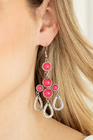 Mediterranean Magic Pink Earrings-Jewelry-Paparazzi Accessories-Ericka C Wise, $5 Jewelry Paparazzi accessories jewelry ericka champion wise elite consultant life of the party fashion fix lead and nickel free florida palm bay melbourne