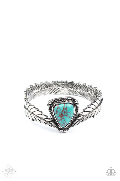 Desert Roost Blue Bracelet-Jewelry-Paparazzi Accessories-Ericka C Wise, $5 Jewelry Paparazzi accessories jewelry ericka champion wise elite consultant life of the party fashion fix lead and nickel free florida palm bay melbourne