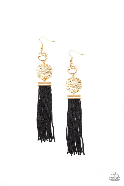 Lotus Gardens Gold Earrings-Jewelry-Paparazzi Accessories-Ericka C Wise, $5 Jewelry Paparazzi accessories jewelry ericka champion wise elite consultant life of the party fashion fix lead and nickel free florida palm bay melbourne