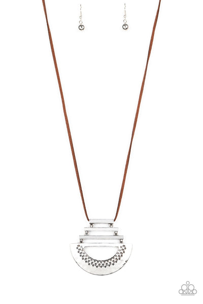 Rise and Shrine Brown Necklace-Jewelry-Paparazzi Accessories-Ericka C Wise, $5 Jewelry Paparazzi accessories jewelry ericka champion wise elite consultant life of the party fashion fix lead and nickel free florida palm bay melbourne