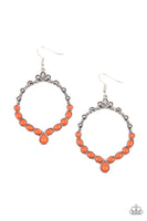 Thai Treasures Orange Earrings-Jewelry-Paparazzi Accessories-Ericka C Wise, $5 Jewelry Paparazzi accessories jewelry ericka champion wise elite consultant life of the party fashion fix lead and nickel free florida palm bay melbourne