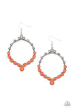 Thai Treasures Orange Earrings-Jewelry-Paparazzi Accessories-Ericka C Wise, $5 Jewelry Paparazzi accessories jewelry ericka champion wise elite consultant life of the party fashion fix lead and nickel free florida palm bay melbourne