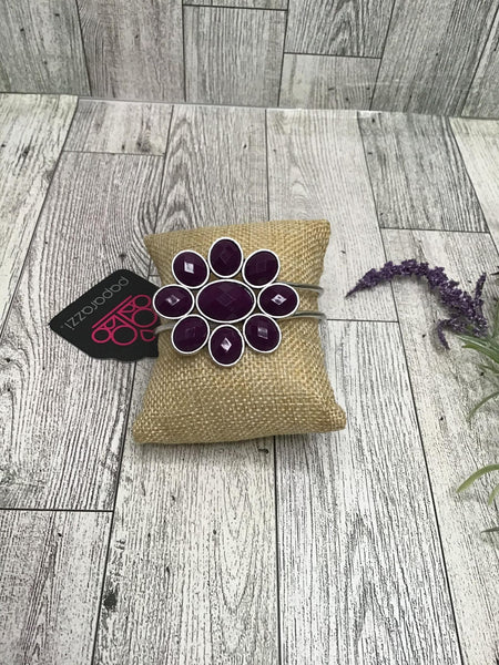 Vintage Purple Flower Bracelet-Jewelry-Paparazzi Accessories-Ericka C Wise, $5 Jewelry Paparazzi accessories jewelry ericka champion wise elite consultant life of the party fashion fix lead and nickel free florida palm bay melbourne