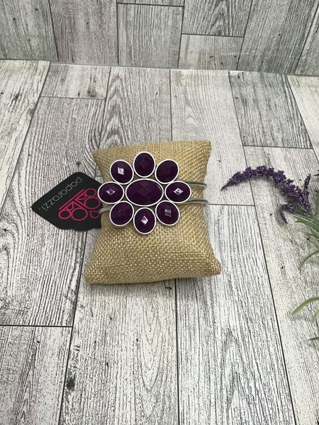 Vintage Purple Flower Bracelet-Jewelry-Paparazzi Accessories-Ericka C Wise, $5 Jewelry Paparazzi accessories jewelry ericka champion wise elite consultant life of the party fashion fix lead and nickel free florida palm bay melbourne