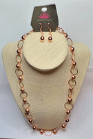 Metro Milestone Copper Necklace-Jewelry-Paparazzi Accessories-Ericka C Wise, $5 Jewelry Paparazzi accessories jewelry ericka champion wise elite consultant life of the party fashion fix lead and nickel free florida palm bay melbourne