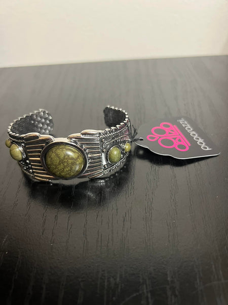 Mesquite Mesa Green Bracelet-Jewelry-Paparazzi Accessories-Ericka C Wise, $5 Jewelry Paparazzi accessories jewelry ericka champion wise elite consultant life of the party fashion fix lead and nickel free florida palm bay melbourne