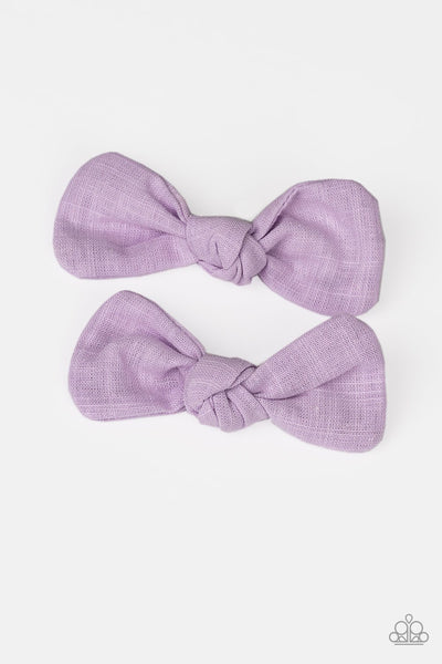Little Bow Peep Purple Hair Clip-Jewelry-Paparazzi Accessories-Ericka C Wise, $5 Jewelry Paparazzi accessories jewelry ericka champion wise elite consultant life of the party fashion fix lead and nickel free florida palm bay melbourne